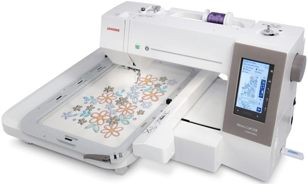 Janome MC550E: LARGE FIELD EMBROIDERY MACHINE